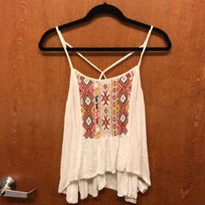 Boho Embroidered Swing Tank